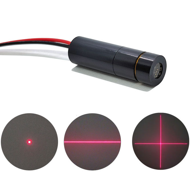 635nm 650nm 1mW 5mW Red Laser Module Dot/Line/Crosshair 12V 24V Focus Adjustable Φ10X35mm 